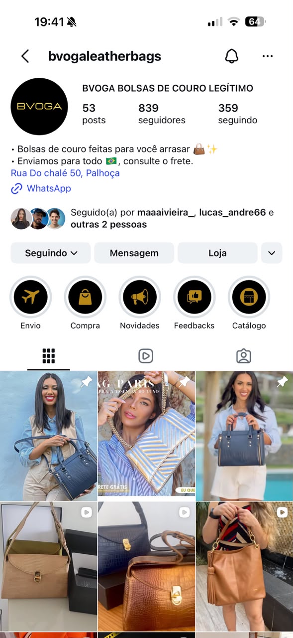 Imagem do cliente BVOGA Bolsas de Couro Legítimo