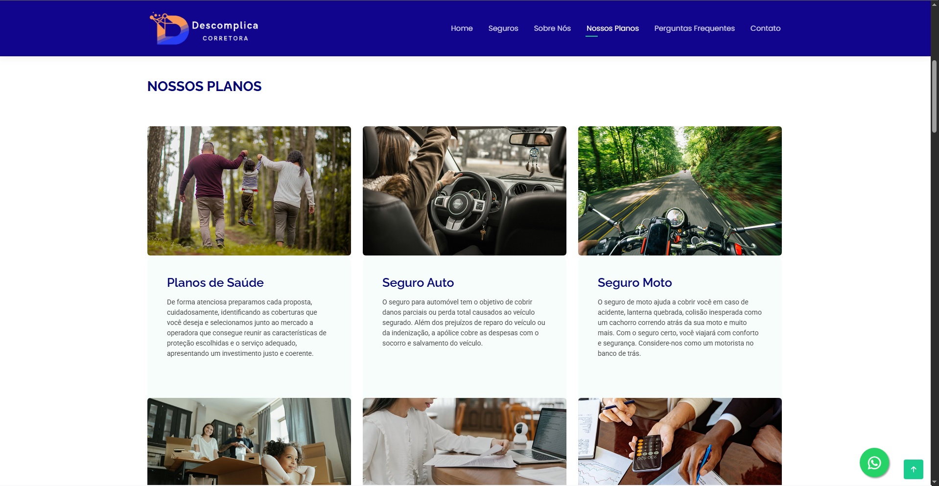 Imagem do site Seguro em Conta