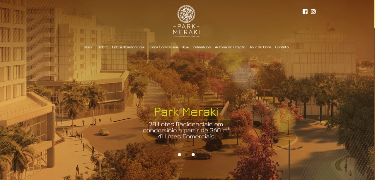 Imagem do site Park Meraki